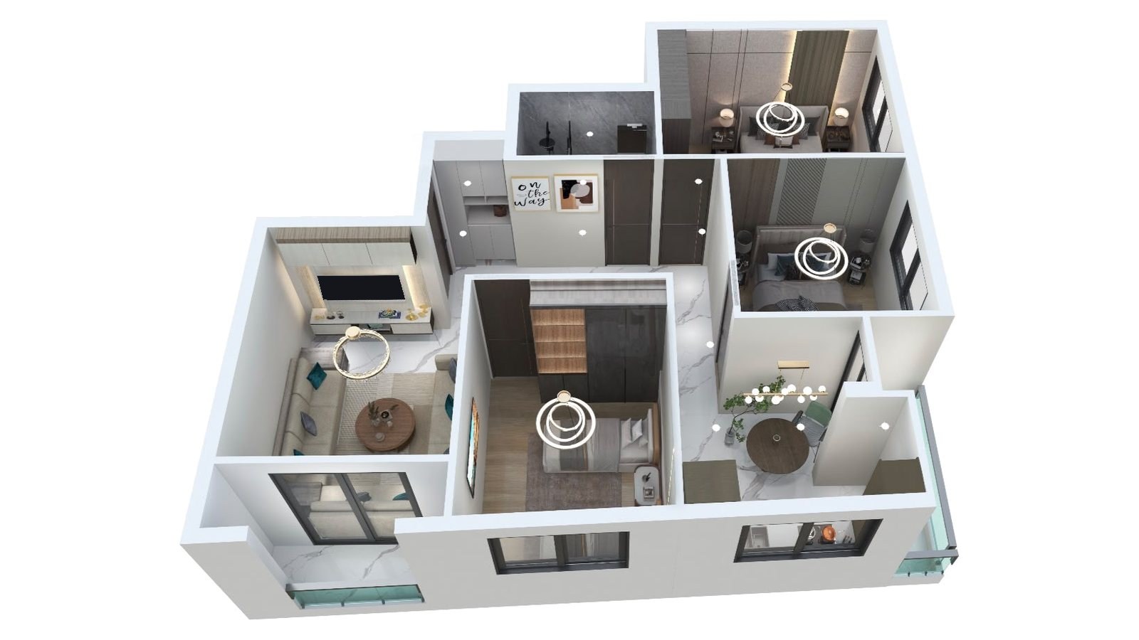 Appartement N°1 — 🧭 Vue de dessus